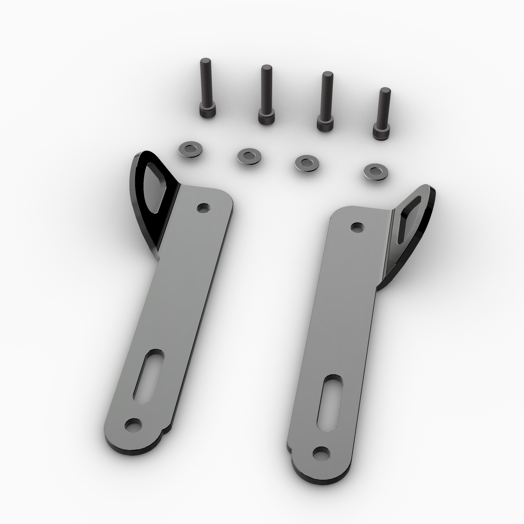 Model Kit Harley Davidson - Aftermarket Front Tie-Downs Bracket Kit Compatible