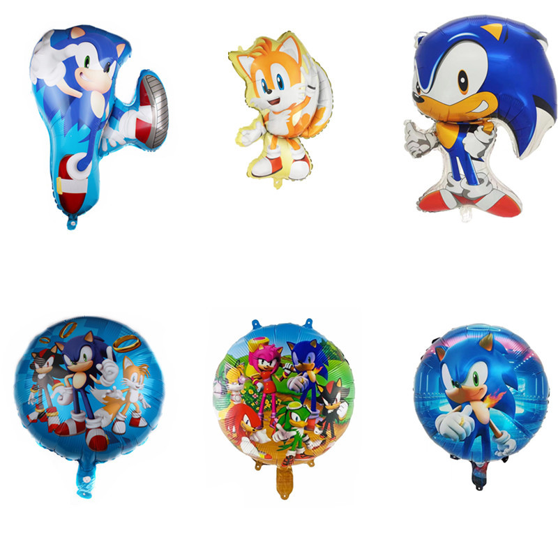 Model Kit Sonic - Cartoon Sonic Balloon Blue Glitter Hedgehog