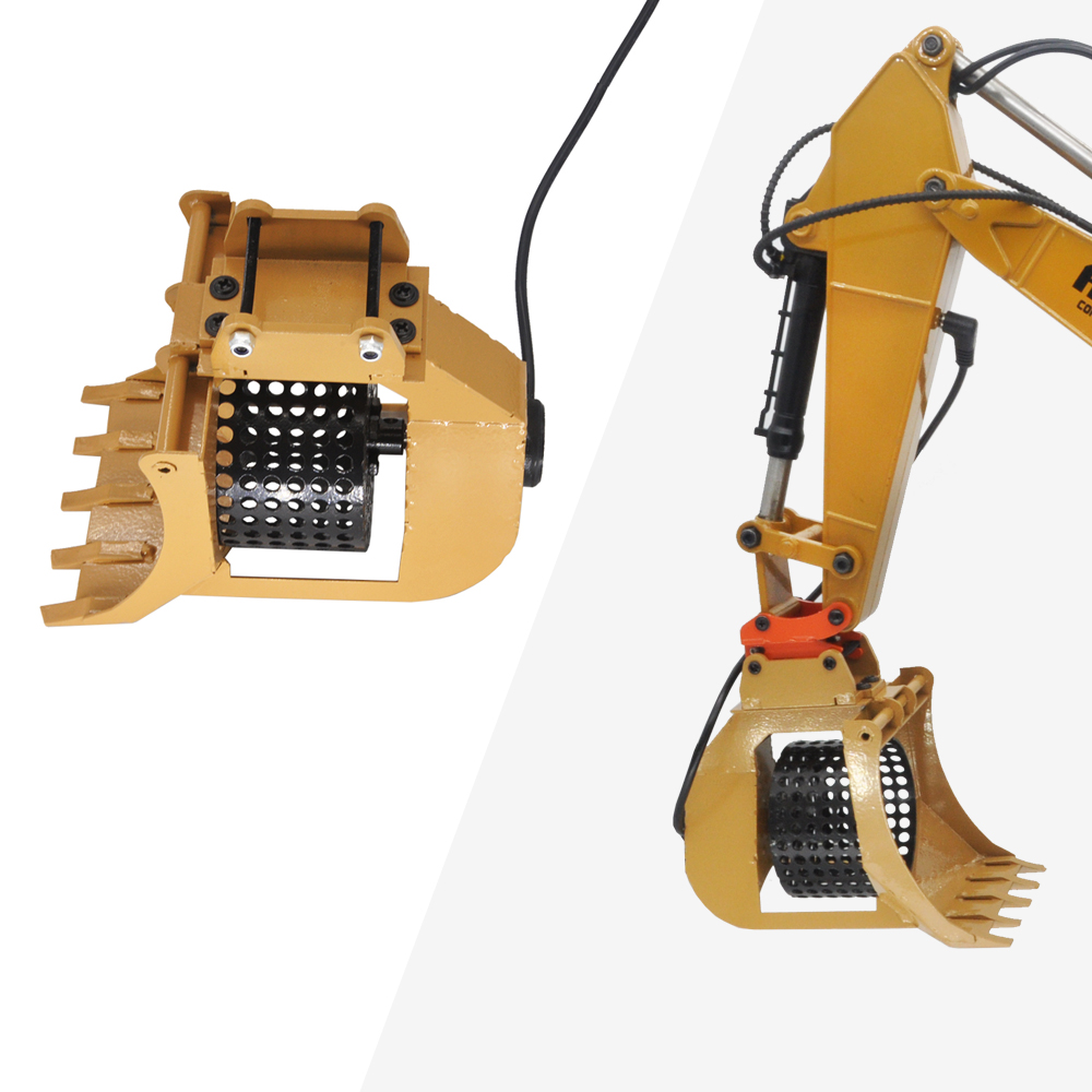 Model Kit Excavator - RC Metal Rotary Screening Bucket with