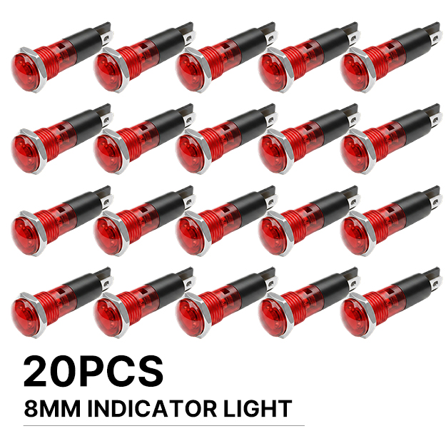 Panel Line Marker - FILN 20PCS 8mm LED Indicator Lamp