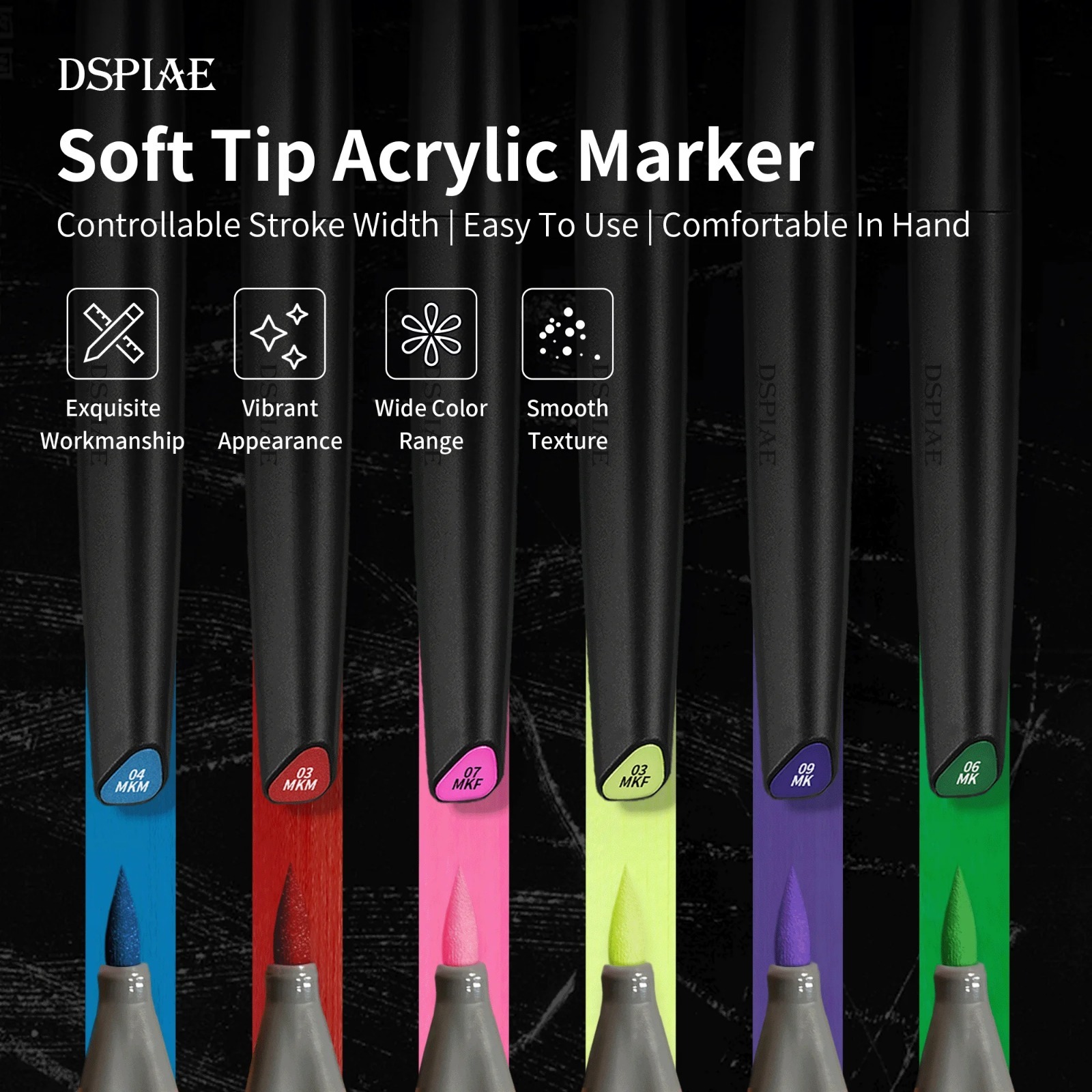 Model Kit Paint Set - DSPIAE Soft Tip Water Based Marker