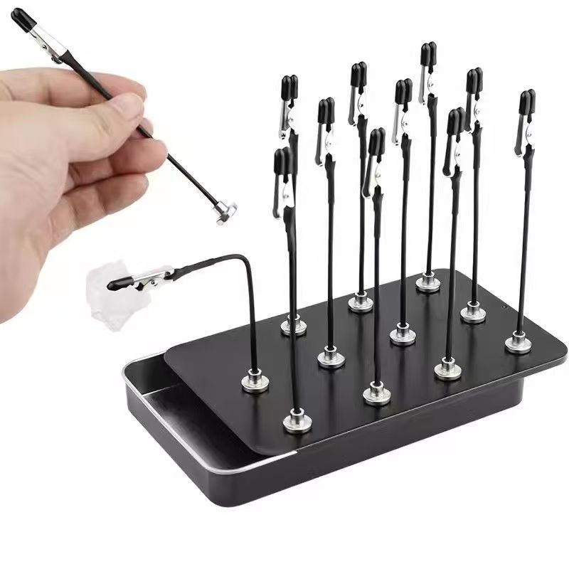 Model Kit Paint Set - Model Painting Stand Base Holder 12PCS
