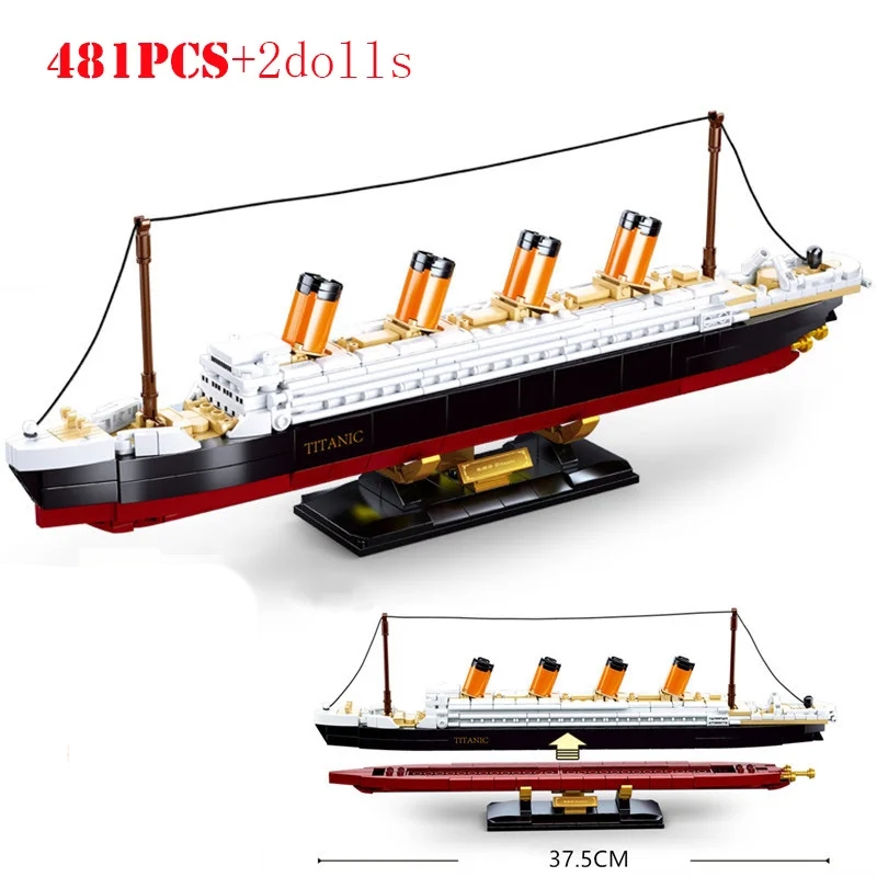 Model Kit Titanic - 481pcs2401pcs RMS Titanic Ship Building Blocks