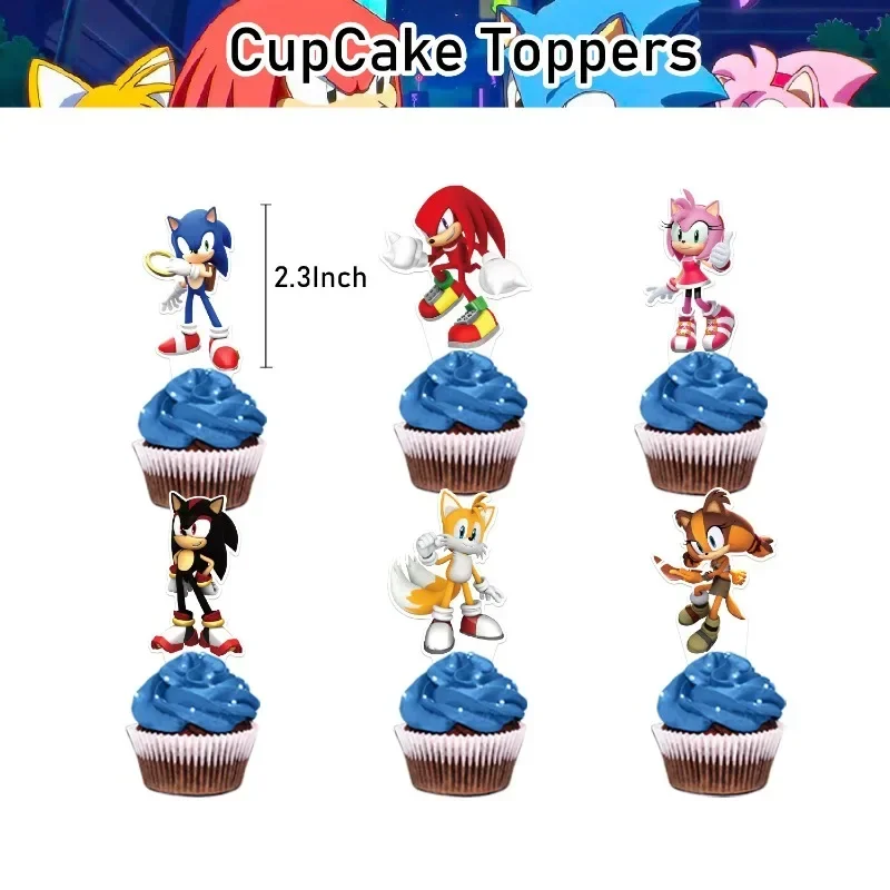 Model Kit Sonic - Sonic Theme Birthday Party Decorations Kit