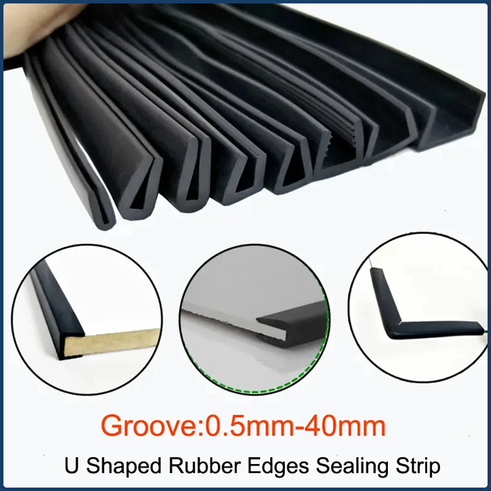 Panel Line Marker - Black U Shaped Rubber Edge Sealing