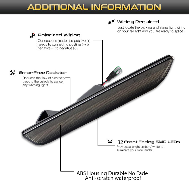 2pcs Car Front Rear Bumper Sid - đánh giá và giá Model Kit Led