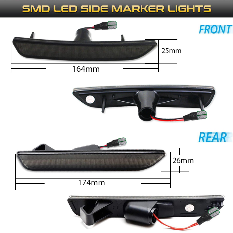 2pcs Car Front Rear Bumper Sid - đánh giá và giá Model Kit Led