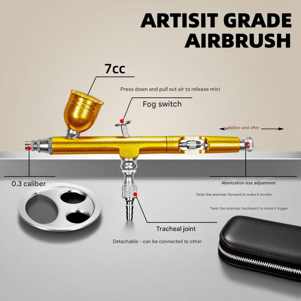 0.3mm Dual Action Airbrush 7cc - đánh giá và giá Model Kit Paint Set