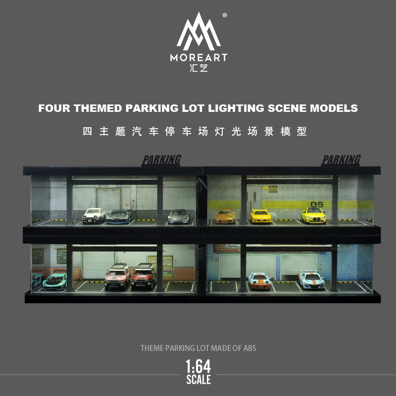 1:64 Four-theme Car Parking Lo - đánh giá và giá Model Kit Car