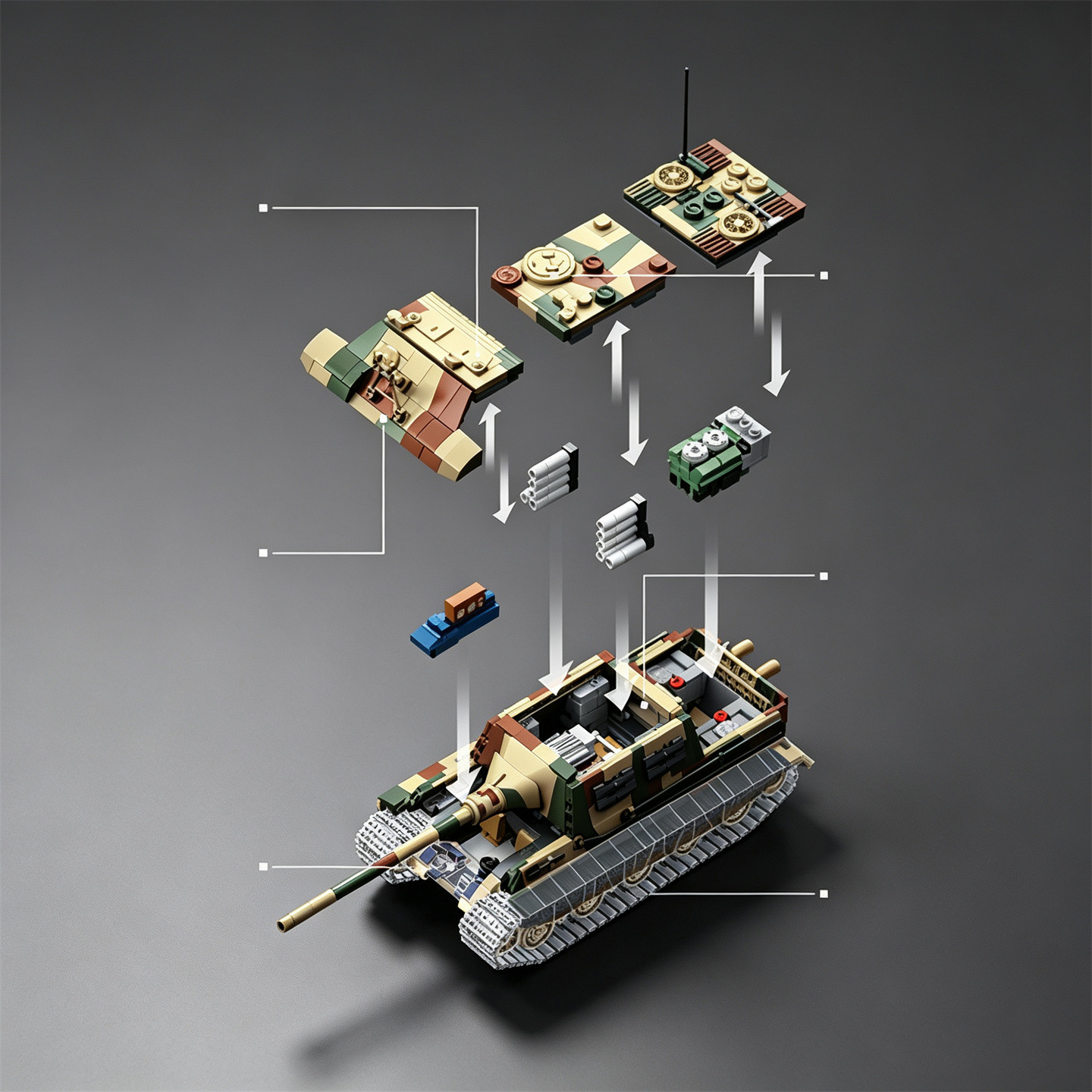 MOC Military Model Tiger Tank  - đánh giá và giá Model Kit Paint Set